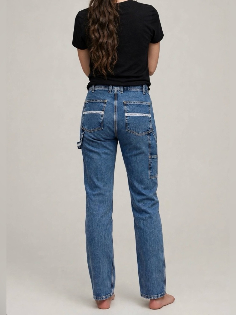 Calvin Klein Carpenter Jeans Women’s 6 Y2K Workwear Painter Double Stone Wash